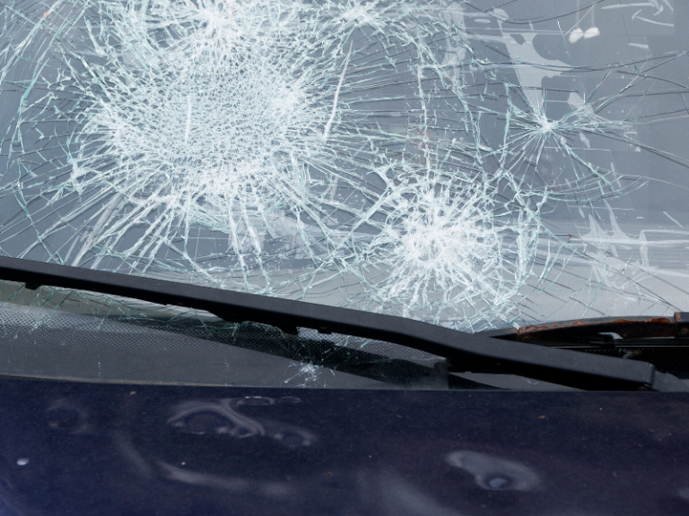 Hail Damage Car Windshield